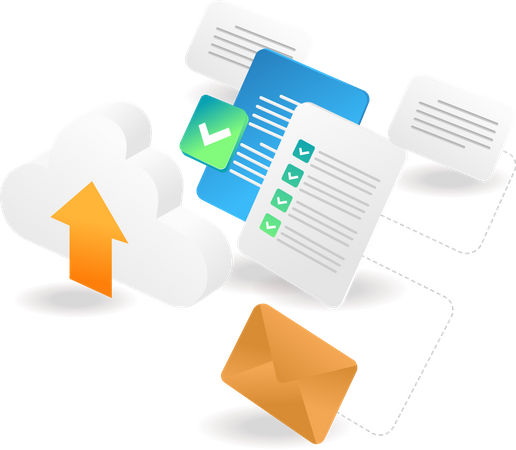 Cloud-Server-Datenanalyse  Illustration