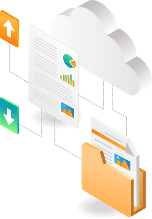 Cloud-Server-Datennetzwerk  Illustration