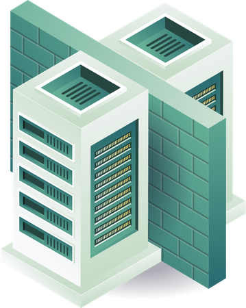 Cloud server firewall symbol security technology  Illustration