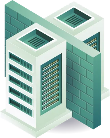 Cloud server firewall symbol security technology  Illustration