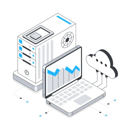 Cloud Server Hosting  Illustration