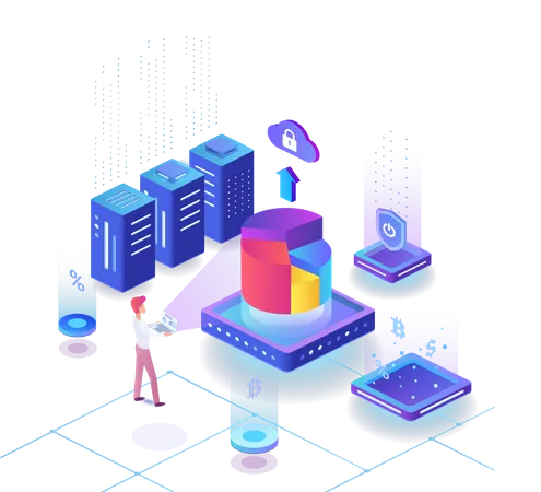 Cloud server  Illustration