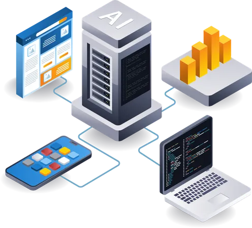 Cloud server  Illustration