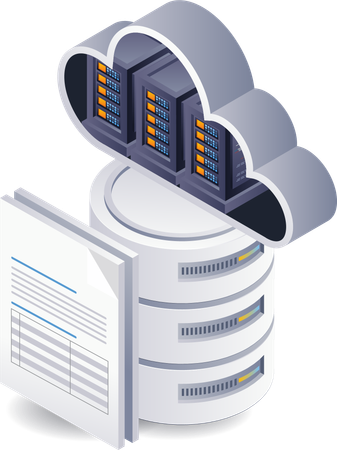 Cloud server  Illustration