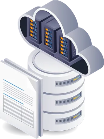 Cloud server  Illustration