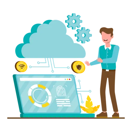 Cloud Server  Illustration