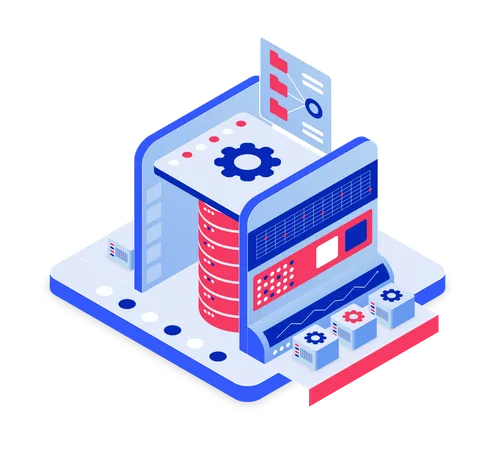 Cloud Server  Illustration