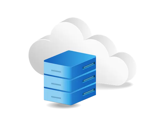 Cloud server  Illustration