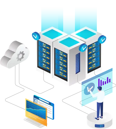 Cloud server  Illustration