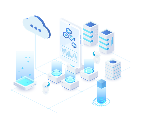 Cloud server  Illustration