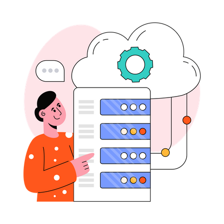 Cloud Server  Illustration