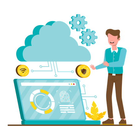 Cloud Server  Illustration