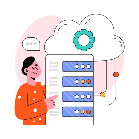 Cloud Server Illustration