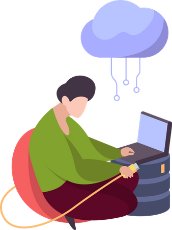 Cloud server  Illustration
