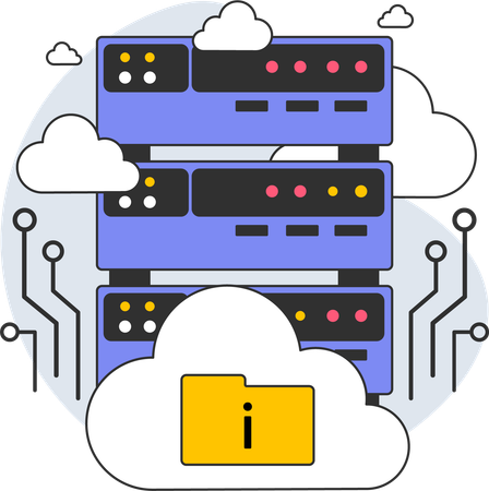 Cloud server information  Illustration