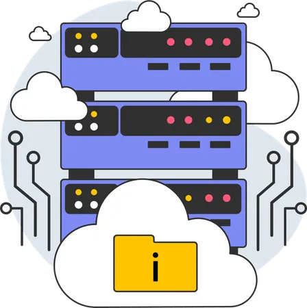 Cloud server information  Illustration