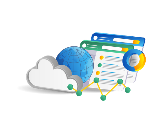 Cloud Server Information Illustration