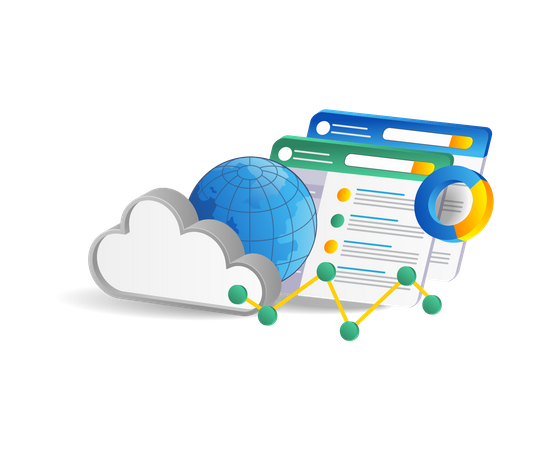 Cloud-Server-Informationen  Illustration