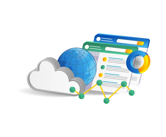 Cloud-Server-Informationen  Illustration