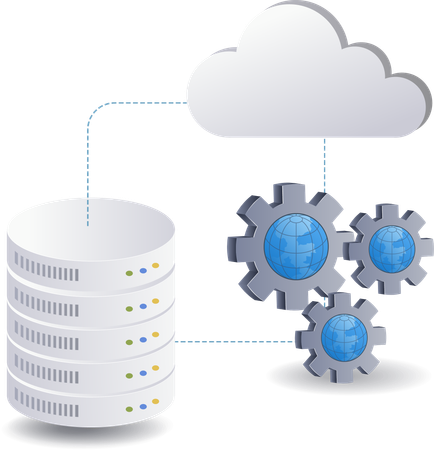 Cloud server maintenance technology  Illustration