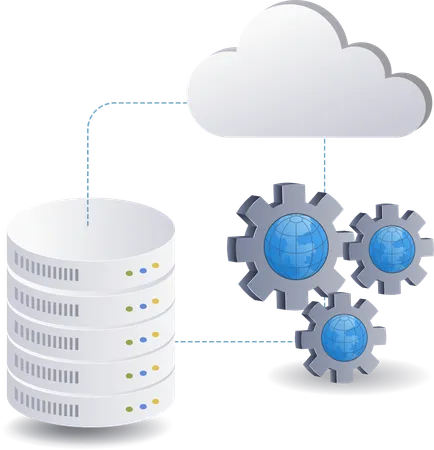 Cloud server maintenance technology  Illustration