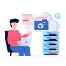 illustrations of cloud server management