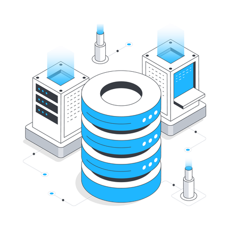 Cloud server management  Illustration