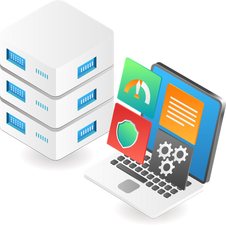 Cloud server management system  Illustration