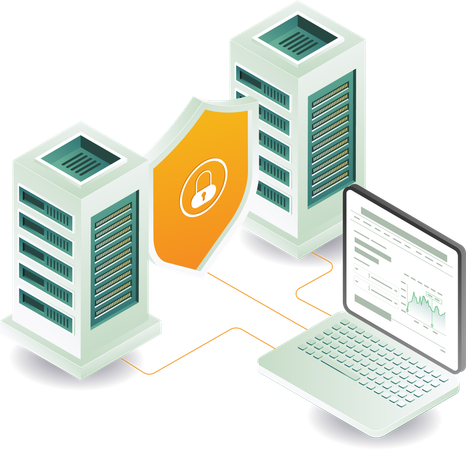 Cloud server network security management technology  Illustration