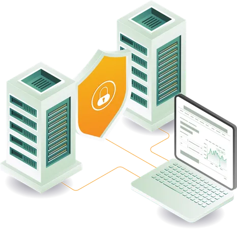 Cloud server network security management technology  Illustration