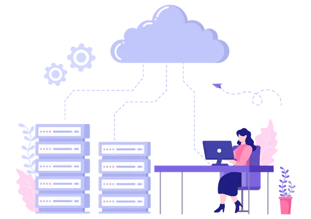 Cloud Server Optimization Illustration