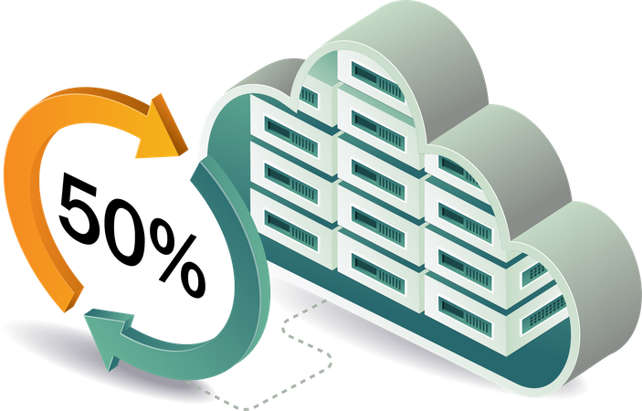 Cloud server performance analysis management  Illustration