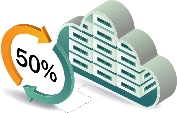 Cloud server performance analysis management  Illustration