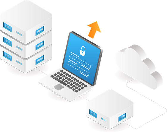 Persönliches Cloud-Server-Konto  Illustration