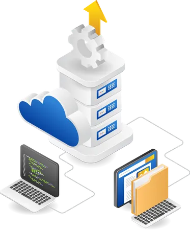 Cloud server program Illustration