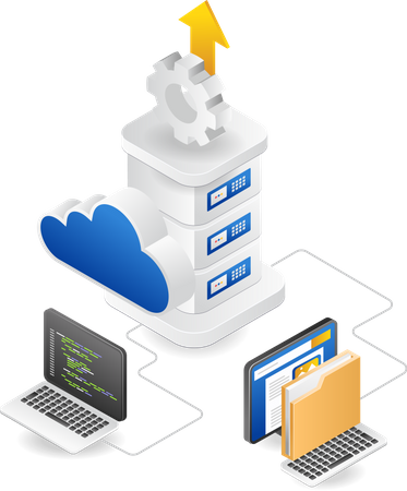 Cloud server program  Illustration