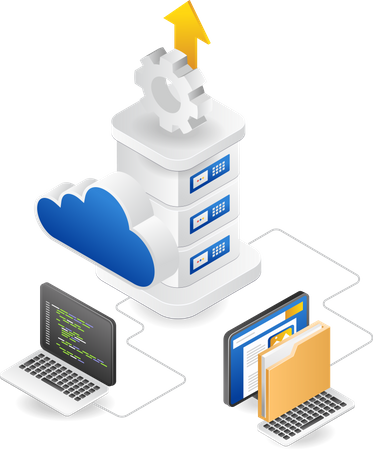 Cloud-Server-Programm  Illustration