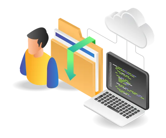 Cloud-Server-Programm  Illustration