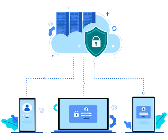 Cloud Server Security Illustration