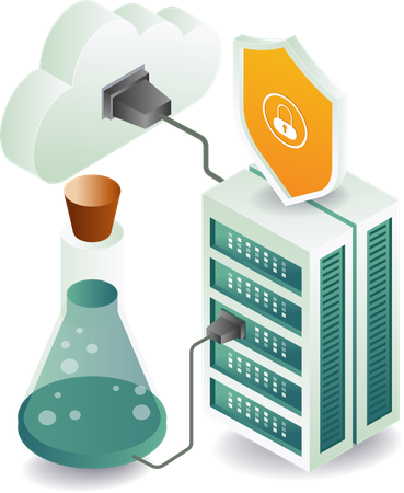 Cloud server security and analyst experiments  Illustration