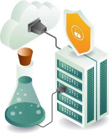 Cloud server security and analyst experiments  Illustration