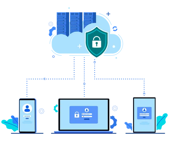 Cloud Server Security  Illustration