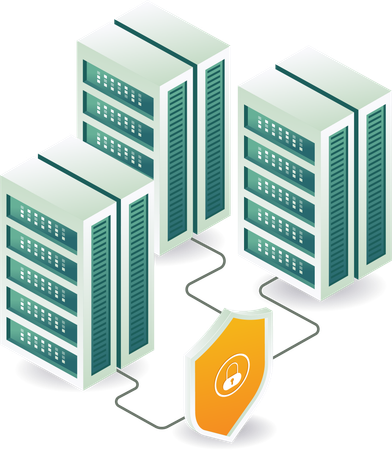 Cloud server security  Illustration