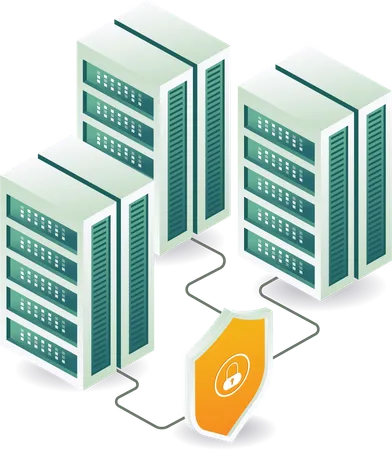 Cloud server security  Illustration