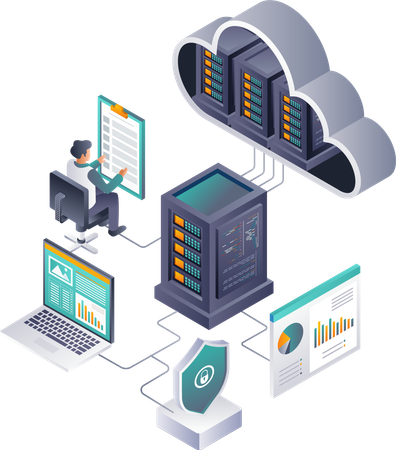 Cloud Server Security Maintenance Strategies  Illustration