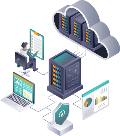 Cloud Server Security Maintenance Strategies  Illustration