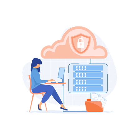 Cloud Server Service  Illustration