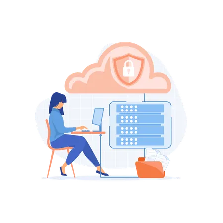 Cloud Server Service  Illustration