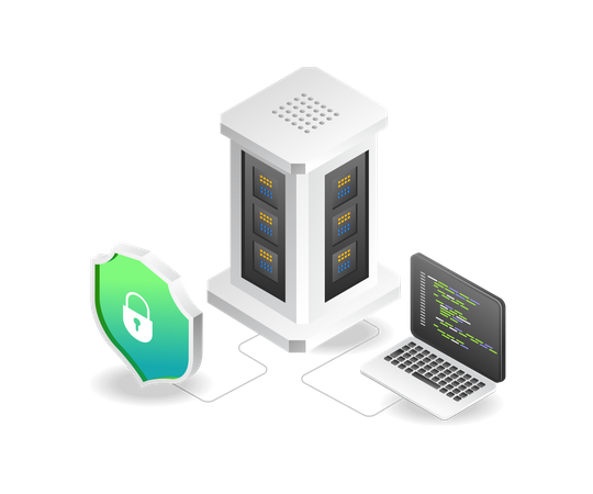 Cloud-Server-Sicherheitsprogramm  Illustration