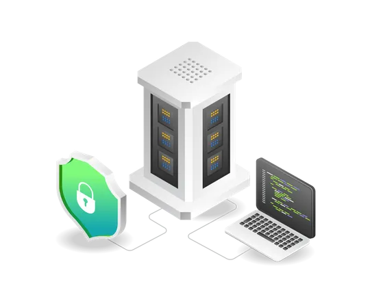 Cloud-Server-Sicherheitsprogramm  Illustration